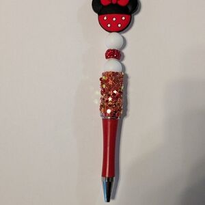 Red Beaded Kids Pen